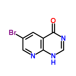 6-溴吡啶并[2,3-D]嘧啶-4(1H)-酮结构式