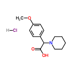 (4-Methoxyphenyl)(1-piperidinyl)acetic acid hydrochloride (1:1) Structure