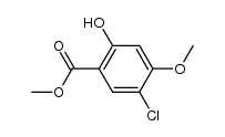 methyl 5-chloro-2-hydroxy-4-methoxybenzoate结构式