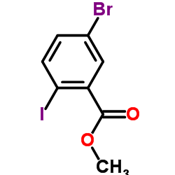 5-溴-2-碘苯甲酸甲酯结构式