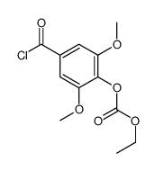 (4-carbonochloridoyl-2,6-dimethoxyphenyl) ethyl carbonate结构式