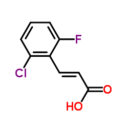 (E)-3-(2-氯-6-氟苯基)丙烯酸结构式