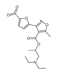 1-(diethylamino)propan-2-yl 5-methyl-3-(5-nitrofuran-2-yl)-1,2-oxazole-4-carboxylate结构式