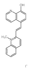 Quinolinium,2-[2-(8-hydroxy-5-quinolinyl)ethenyl]-1-methyl-, iodide (1:1) Structure