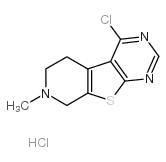 4-氯-5,6,7,8-四氢-7-甲基-吡啶[4',3':4,5]噻吩[2,3-d]嘧啶单盐酸盐结构式