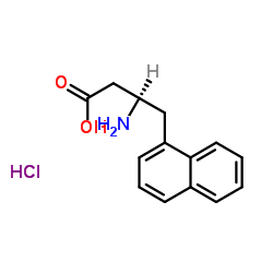 (R)-3-氨基-4-(1-萘基)丁酸盐酸盐结构式