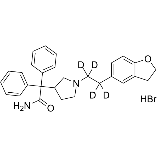 (±)-Darifenacin-d4 hydrobromide Structure