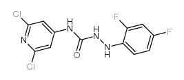 N1-(2,6-二氯-4-吡啶)-2-(2,4-二氟苯基)肼-1-羧酰胺结构式
