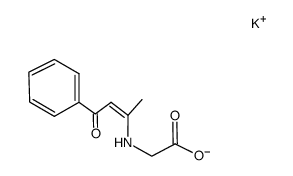 potassium 2-(1-phenyl-3-imino-1-butanone)-N-ethanoate结构式