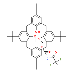 25,27-DIMETHOXY-26-(N-TRIFLUOROACETYL)CARBAMOYLOXY-P-TERT-BUTYLCALIX[4!ARENE Structure
