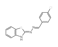 Benzaldehyde,4-chloro-, 2-(2-benzothiazolyl)hydrazone Structure