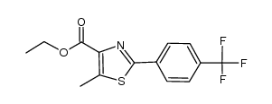 ethyl 5-methyl-2-[4-(trifluoromethyl)phenyl]-1,3-thiazole-4-carboxylate结构式