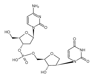 2'-deoxycytidylyl-(3'->5')-1'-deoxy-2'-isouridine Structure