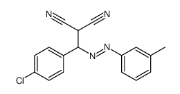 2-[(4-chlorophenyl)-[(3-methylphenyl)diazenyl]methyl]propanedinitrile Structure