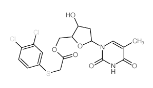 Thymidine,5'-[[(3,4-dichlorophenyl)thio]acetate] (9CI) Structure