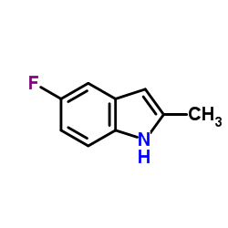 5-氟-2-甲基吲哚结构式