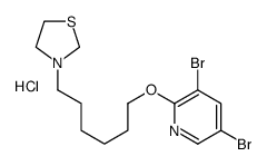 3-[6-(3,5-dibromopyridin-2-yl)oxyhexyl]-1,3-thiazolidine,hydrochloride结构式