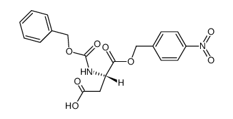 N-benzyloxycarbonyl-L-aspartic acid α-p-nitrobenzyl ester Structure