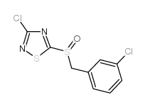 3-氯-5-(3-氯苄基亚磺酰基)-1,2,4-噻二唑结构式