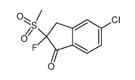 5-chloro-2-fluoro-2-methanesulfonylindan-1-one结构式
