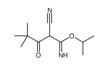 propan-2-yl 2-cyano-4,4-dimethyl-3-oxopentanimidate Structure