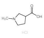 1-甲基吡咯烷-3-羧酸盐酸盐结构式