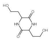 2,5-Piperazinedione,3,6-bis(2-hydroxyethyl)- Structure
