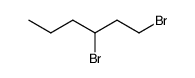 1,3-dibromohexane Structure