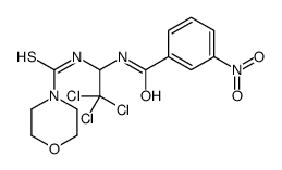 3-nitro-N-[2,2,2-trichloro-1-(morpholine-4-carbothioylamino)ethyl]benzamide结构式
