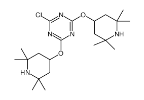 2-chloro-4,6-bis[(2,2,6,6-tetramethylpiperidin-4-yl)oxy]-1,3,5-triazine Structure