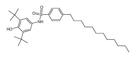 2,6-Di-t-butyl-4-(p-dodecylbenzolsulfonamido)-phenol Structure