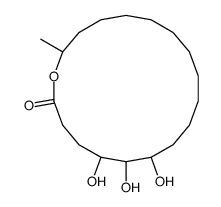 5,6,7-Trihydroxy-18-methyloxacyclooctadecan-2-one结构式