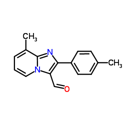 8-METHYL-2-P-TOLYL-IMIDAZO[1,2-A]PYRIDINE-3-CARBOXALDEHYDE结构式
