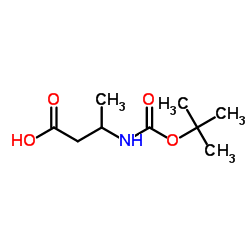 3-(Boc-氨基)丁酸结构式