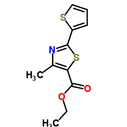 4-甲基-2-(2-噻吩基)-1,3-噻唑-5-羧酸乙酯结构式