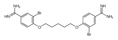3-bromo-4-[5-(2-bromo-4-carbamimidoylphenoxy)pentoxy]benzenecarboximidamide Structure