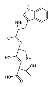 (2S,3R)-2-[[(2R)-2-[[(2S)-2-amino-3-(1H-indol-3-yl)propanoyl]amino]-3-sulfanylpropanoyl]amino]-3-hydroxybutanoic acid Structure