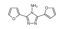 3,5-Di(2-furanyl)-4H-1,2,4-triazole-4-amine结构式