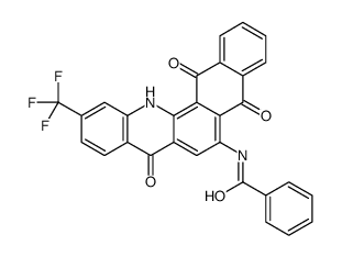N-[5,8,13,14-tetrahydro-5,8,14-trioxo-11-(trifluoromethyl)naphth[2,3-c]acridin-6-yl]benzamide结构式