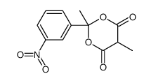 2,5-dimethyl-2-(3-nitrophenyl)-1,3-dioxane-4,6-dione结构式
