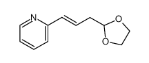 2-(3-(1,3-dioxolan-2-yl)prop-1-en-1-yl)pyridine结构式