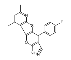 2-amino-4-(4-fluorophenyl)-7,9-dimethyl-4H-pyrano[3,4]thieno[1,3-b]pyridine-3-carbonitrile Structure