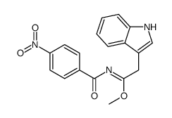 methyl 2-(1H-indol-3-yl)-N-(4-nitrobenzoyl)ethanimidate Structure
