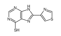 8-(1,3-thiazol-4-yl)-3,7-dihydropurine-6-thione结构式