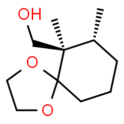 1,4-Dioxaspiro[4.5]decane-6-methanol,6,7-dimethyl-,(6R,7R)-rel-(9CI) Structure