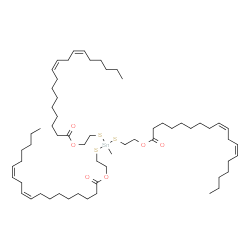 (methylstannylidyne)tris(thioethane-1,2-diyl) tris[(9Z,12Z)-octadeca-9,12-dienoate]结构式