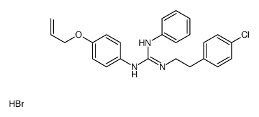 2-(4-chlorophenyl)ethyl-[N-phenyl-N'-(4-prop-2-enoxyphenyl)carbamimidoyl]azanium,bromide Structure