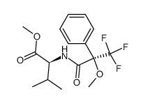 2S-((+)-α-methoxy-α-trifluoromethylphenylacetylamino)-3-methylbutanoic acid, methyl ester Structure