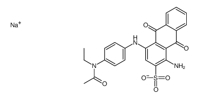 4-[[4-[(Acetyl)ethylamino]phenyl]amino]-1-amino-9,10-dihydro-9,10-dioxo-2-anthracenesulfonic acid sodium salt结构式