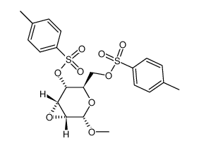 Methyl 2,3-anhydro-4,6-bis[O-(p-toluenesulfonyl)]-α-D-allopyranoside结构式